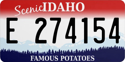 ID license plate E274154