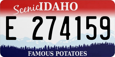 ID license plate E274159