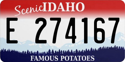 ID license plate E274167