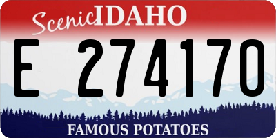 ID license plate E274170
