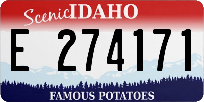 ID license plate E274171