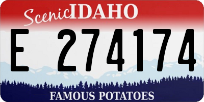 ID license plate E274174