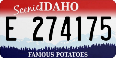 ID license plate E274175