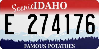 ID license plate E274176