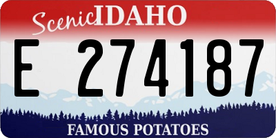 ID license plate E274187