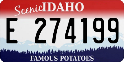 ID license plate E274199