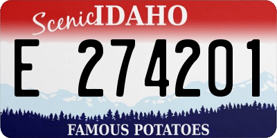 ID license plate E274201