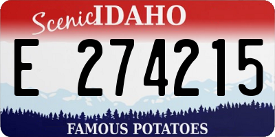 ID license plate E274215