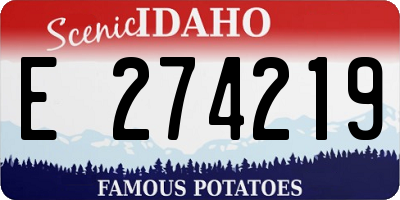 ID license plate E274219