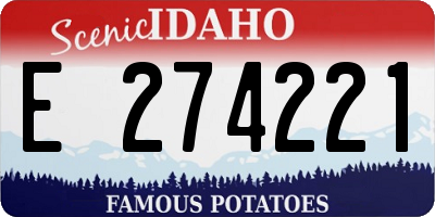 ID license plate E274221
