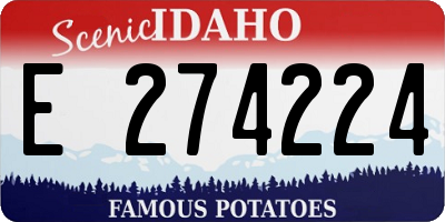 ID license plate E274224