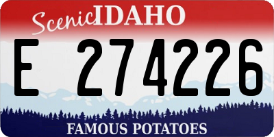 ID license plate E274226