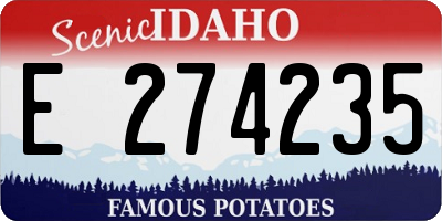 ID license plate E274235