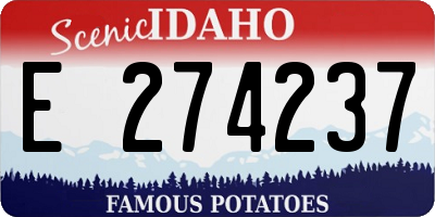 ID license plate E274237