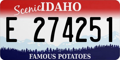 ID license plate E274251