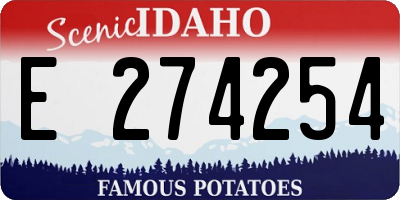 ID license plate E274254