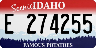 ID license plate E274255