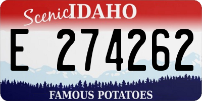 ID license plate E274262