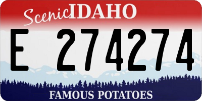 ID license plate E274274