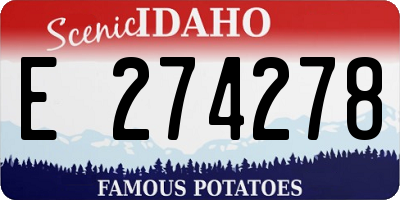 ID license plate E274278