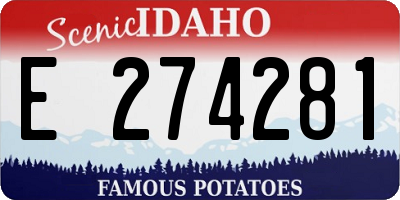 ID license plate E274281
