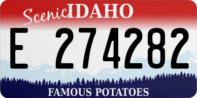 ID license plate E274282