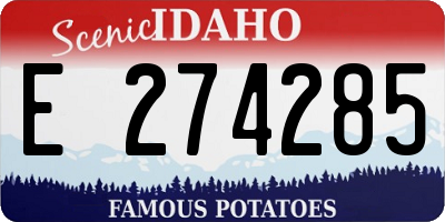 ID license plate E274285