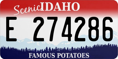 ID license plate E274286