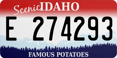 ID license plate E274293