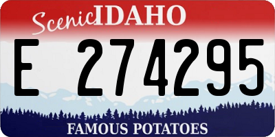 ID license plate E274295