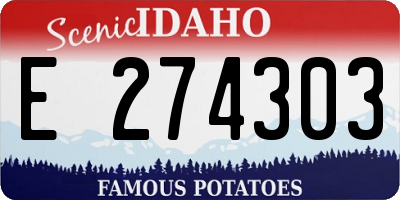 ID license plate E274303