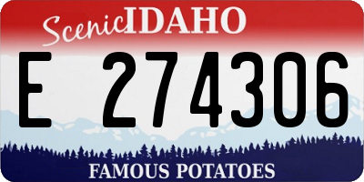 ID license plate E274306