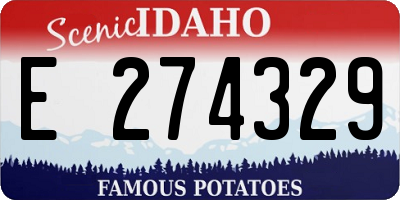 ID license plate E274329