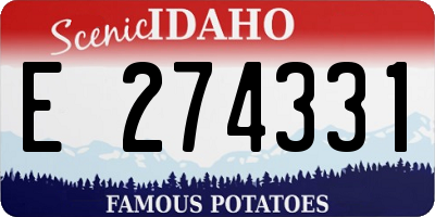 ID license plate E274331