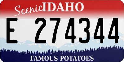 ID license plate E274344