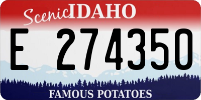 ID license plate E274350