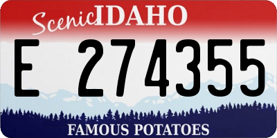 ID license plate E274355