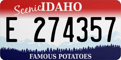 ID license plate E274357