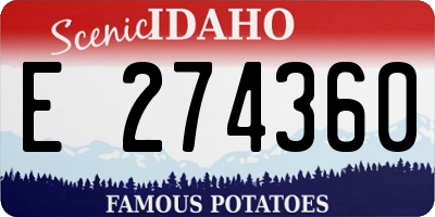 ID license plate E274360