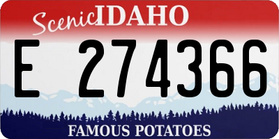 ID license plate E274366
