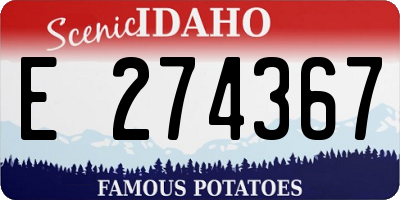 ID license plate E274367