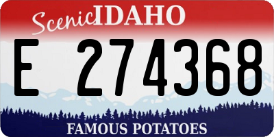 ID license plate E274368