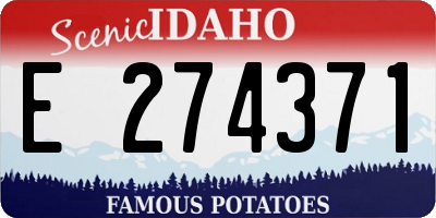 ID license plate E274371