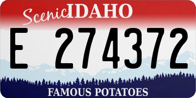 ID license plate E274372