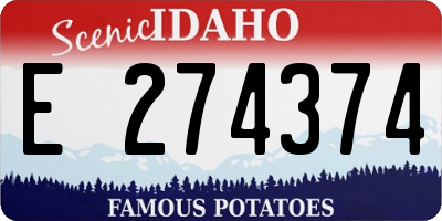 ID license plate E274374