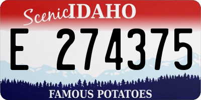 ID license plate E274375