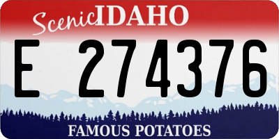 ID license plate E274376