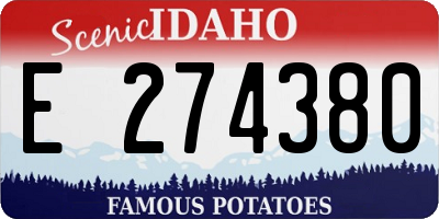 ID license plate E274380