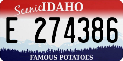 ID license plate E274386