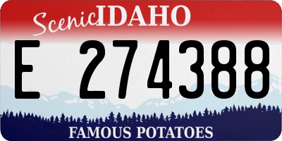 ID license plate E274388